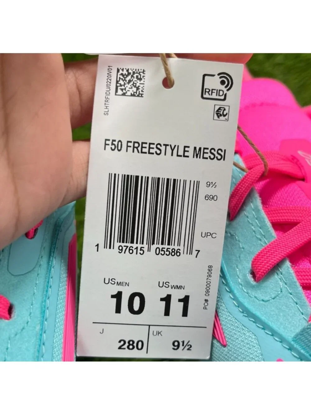Adidas F50 Freestyle Messi Mens Size 10 Blue Pink Running Indoor Soccer Shoes